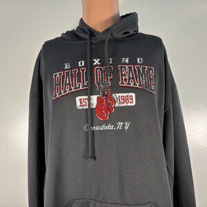 Boxing Hall Of Fame Hoodie Sweatshirt Mens Size 2XL Grey Cranston New York Retro